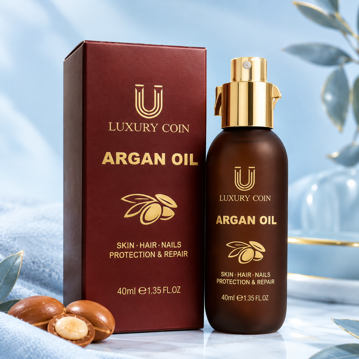 روغن ارگان لاکچری کوین  وارداتی فرانسوی-پوست و مو 40 میل